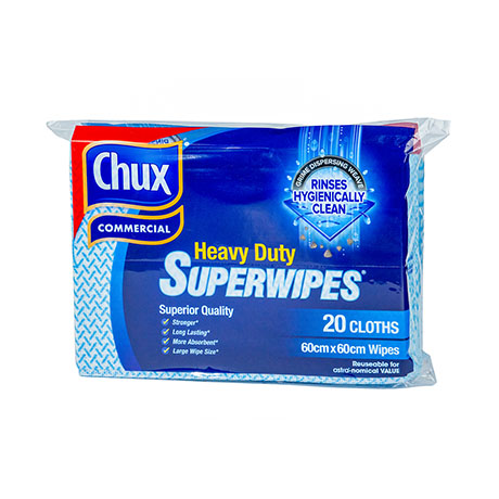 Chux® Superwipes® HD Blue 60x60cm Pk20