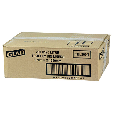 Glad® Trolley Bin Liners 120L Box200