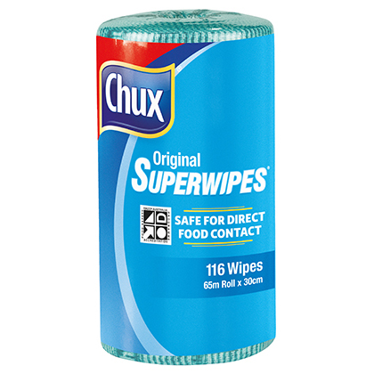 Chux® Superwipes® Green Perforated Roll 65m
