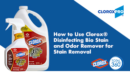 How to Use Clorox® Disinfecting Bio Stain and Odor Remover for Stain Removal